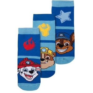 United Labels Paw Patrol Sokken voor jongens, kindersneakers, kindersokken, sokken, blauw (verpakking van 3 stuks), blauw, 23/26 EU