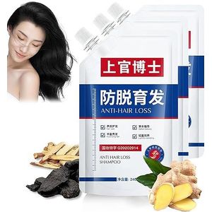 Dr.Shangguan Anti-Hair Loss Shampoo, Consciousney Anti-hair Loss and Hair Growth Shampoo, Anti Hair Loss Shampoo for Women Men Ginger Shampo Fast Hair Growth for Thinning Hair (3 Pcs)