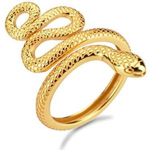 925 Sterling Zilver Goud Verstelbare Snake Ringen Big Animal Resizable Luxe Nieuwe Ronde Cirkel Dames Fijne Ring Sieraden