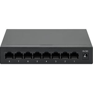 Intellinet 8-Port Gigabit Ethernet Switch Metal Desktop zwart 530347