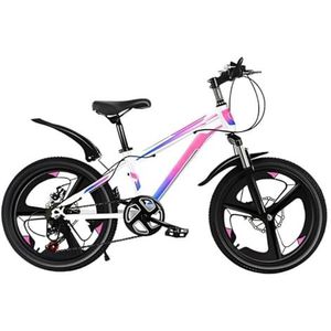 Kinderfietsen/Koolstofstalen Frame/Kindermountainbike/Verstelbare Stoel Kinderfiets For Meisjes En Jongens Van 7-15 Jaar(BKC,22 inches)