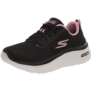 Skechers Go Walk Hyper Burst-Valar Sneaker voor dames, Zwart Textiel Roze Trim, 40 EU