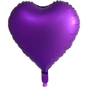 Verjaardagsballon 45 stuks 45 stuks 45 cm hartvormige metalen folieballonnen verjaardag decoratie ballonnen - paars