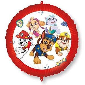 Procos 92975 Paw Patrol, folieballon, diameter circa 46 cm, helium, lucht, ballon, verjaardag, souvenir, cadeau