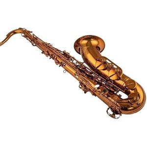 Saxofoon Saxofoon Tenorsaxofoon Kopieerinstrumenten Koffiekleur Koper Messing Met Mondstuk (Color : Light yellow)