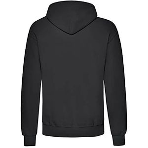 Fruit of the Loom Sweatshirt met capuchon voor heren, ondoorzichtig, zwart, XL