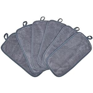 BloomSesame Make-up Remover Doeken voor gezicht, oog, lippen - herbruikbare make-up remover pads zachte microfiber gezichtsreinigingsdoeken 6 x 12 inch 6 Pack (grijs)