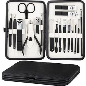 nagelknipper, Nagelgereedschapset Nagelriemknipper 18-delig Professionele manicureset Roestvrijstalen nagelknipper