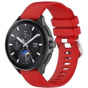 GIOPUEY Band compatibel met Xiaomi Watch 2 Pro, zachte siliconen horlogeband, vervanging van het bandje [slijtvast] [ademend] - rood