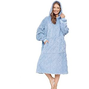 ililmmoe Unisex oversized draagbare deken hoodie voor vrouwen mannen, lange comfortabele sherpa-deken sweatshirt Ruige trui pluche warme gezellige deken één maat past iedereen