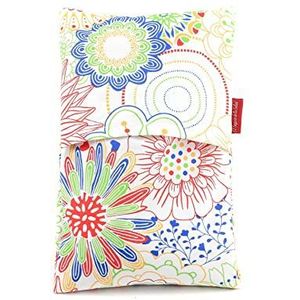 Thermo-voetenzak voor de magnetron, helpt spierpijn door droge hitte, bekleding van 100% katoen, lente (23 x 15 cm, oranje-aroma)