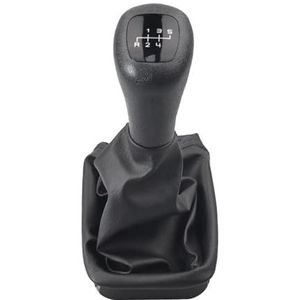 Auto Versnellingspookknop Voor Mercedes Voor Benz W202 C-Klasse S202 W208 C208 CLK W210 E 5/6-versnellingsbak Handgeschakeld PU-lederen Pookknop Zwart Schakelpookhendel(5 speed)