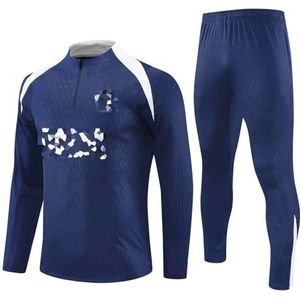 2324-2526 Voetbal trainingspak voor heren en volwassenen, Home Voetbal trainingspak Sportkleding Ademend Herenpak, Lopende Kostuums voor Voetbaluniformen,F,L