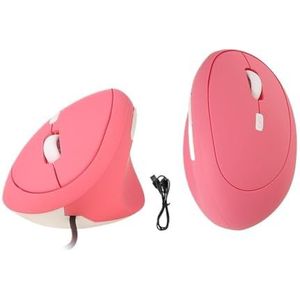 Ergonomic Mouse-PYRIOLHI- Wired Vertical Mouse -3 Adjustable DPI - For PC, Mac, Windows -Pink(Pink)