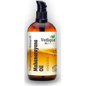 VEDIQUE Remedies Mahanarayana Olie | 100ml (33 oz) | Meer dan 50 Kruiden | Klassieke Ayurvedische Massage Olie voor Spieren & Gewrichten | Vata Balancing | All Natural