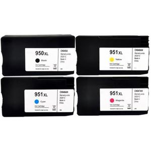 MRHZKE Inktpatronen Voor Officejet Pro 8100 8600 8610 8620 8630 251dw 276dw Voor 950XL 951XL 950 951 CMYK (BK C M Y)