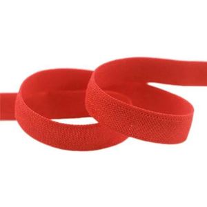 2 5 10 Yard 3/8"" 10mm Effen Glanzende Niet-Omvouwbare Elastische Spandex Satijnen Band Tape Hoofdband BH-band Jurk Naaiwerk Trim- Rood-2 Yards