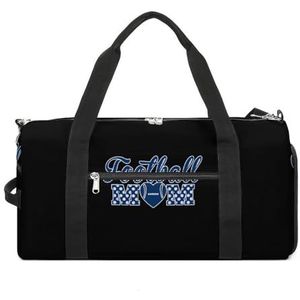 Voetbal Mom Polka Dots Travel Gym Tas met Schoenen Compartiment En Natte Pocket Grappige Tote Bag Duffel Bag voor Sport Zwemmen Yoga