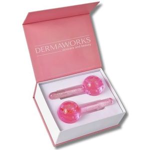 DERMAWORKS 2 Stuks Ijsroller voor Gezicht en Ogen – Gezichtsmassage Apparaat met Facial Ice Globes – Verminder Donkere Kringen en Wallen – Skincare Tools voor Verfrissing
