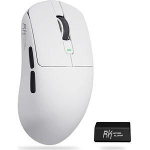 RK ROYAL KLUDGE M3 - Draadloze Gaming Muis - Wit - 30K DPI Optische Sensor - 5 Programmeerbare Toetsen
