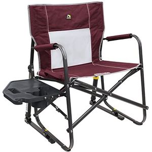 GCI Outdoor Freestyle Rocker XL draagbare opvouwbare schommelstoel, outdoor campingstoel met zijtafel