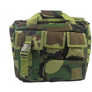 TongCart Militaire militaire jacht-tactische laptoptas voor buiten, waterdichte nylon draagbare schoudertas voor mannen, vrijetijds-schoudertas, Forest camouflage, Eén maat