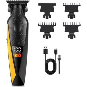 Tondeuse voor mannen, elektrische tondeuse, snijwerk, push-tondeuse, kale kapsalon, elektrische kappersmachine, 0 meskop (goud)