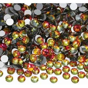 SS6-SS30 Rode Serie Non-Hotfix Strass Glitter Glas Flatback Kristal Strass Nail Art Edelstenen Voor Kleding Ambachten Decoratie-Rode Vulkaan-SS12-1440 Stuks