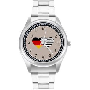 Duitse En VS Zwarte Vlag Klassieke Heren Horloges Voor Vrouwen Casual Mode Zakelijke Jurk Horloge Geschenken