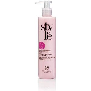 Style - Curly Modelling Cream - Professional Cream to Tame Wild Hair - Makes Curly Hair Elastic and Protects it from Frizziness and Humidity - 250 ml