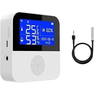 Pesfehhy - Smart Wifi Temperatuur-Vochtigheidssensor - Dubbele Temperatuursensor - Voor Thuis