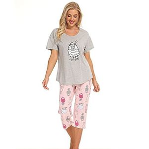 Misscoo Vrouwen pyjama Set Mouwloze Loungewear Capri Broek voor Vrouwen Dames Meisjes Studenten Katoen Lente Zomer pyjama Set Slaapmode Nighty