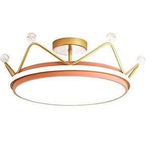 Wmmner Kroonluchter, plafondlamp met oppervlaktemontage, creatieve smeedijzeren plafondlamp in kroonvorm, verstelbare plafondlamp met 3 kleurtemperaturen, kinderkamerdecoratie bedlampjes Oom (