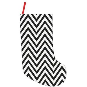 Zigzag Stripe Print Kerst Kousen,Vakantie Party Decoraties