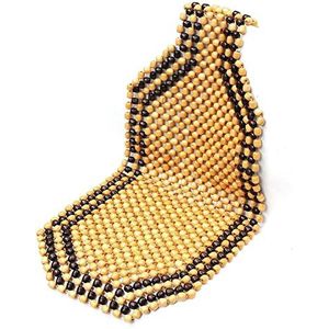 ebuyerfix - Houten Kralen Zitting - Autostoelhoes - Rugmassageapparaat - Voor Auto/Bestelwagen/Taxi