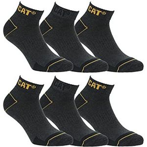 Caterpillar - Werksokken - Grijs - Set van 6 Paar - Enkelhoogte - Versterkt op Hiel en Teen - Katoen