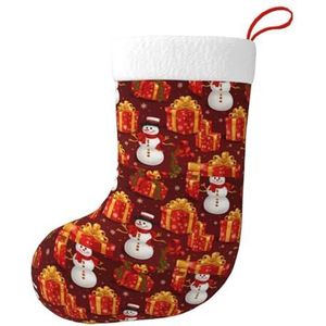 MGGAklp Merry Christmas Sneeuwman Print Kerst Kousen Snoep Zakken Voor Familie Vakantie Party Kerstboom Decoraties