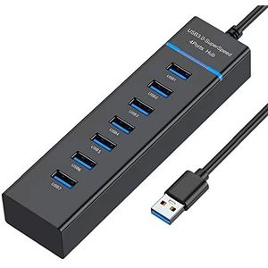 USB Hub 3.0, VIENON 7-poorts USB Data Hub Splitter voor laptop, pc, MacBook, Mac Pro, Mac mini, iMac, Surface Pro en meer USB-apparaten