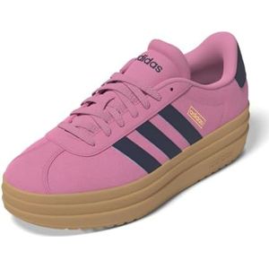 adidas Dames Vl Court Bold Sneakers, Bliss Pink Donkerblauw Goud Metallic, 40 EU