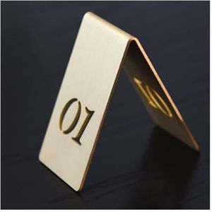 Tabelnummers, Tafelnummers, 1 stuk holle dubbelzijdige staande tafelnummers, bureauborden for restaurants, cafés en bars, 6,5 x, 4 cm(108)