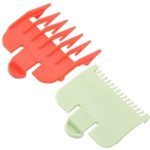 Clipper Guards Snijgeleiders, Gehumaniseerd Ontwerp Tondeuse Gids Kammen Gemakkelijke Gesp voor Kapperszaak(rood en groen)