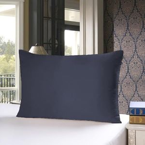 Townssilk Zijden kussensloop van 100% 19 momme pure moerbeizijde, dubbelzijdige zijde, voor gezondheid van haar huid, zijden kussensloop met verborgen ritssluiting, 40 x 60 cm, grijsblauw