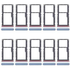 ZZjingli for Realme 10 Pro 5G RMX3663 RMX3660 RMX3661 10 stuks SIM-kaartlade + SIM-kaartlade/Micro SD-kaartlade (blauw) (goud) (zwart)(Blue)