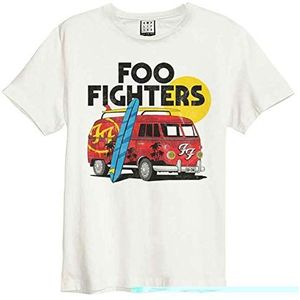 Foo Fighters Amplified Collection - Camper Van T-shirt gebroken wit M 100% katoen Band merch, Bands