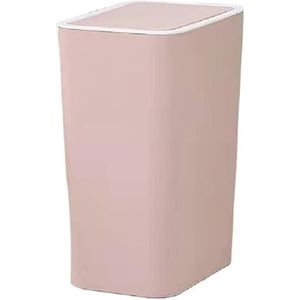 Prullenbak, Plastic Kleine Prullenbak Prullenbak, Vuilniscontainer Mand for Badkamers, Wasruimte, Keukens, Kantoren, Slaapzalen (Size : 8L, Color : Pink)