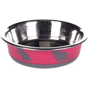 Flamingo Pet Products - Nelly voerbak, diameter 12,3 cm, 225 ml, kleur: fuchsia