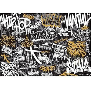 Fotobehang graffiti kinderkamer jongen kleurrijk Street Art - incl. lijm - jeugdkamer Jugendstil jongens vlies behang vliesbehang behang montageklaar (368x254 cm)
