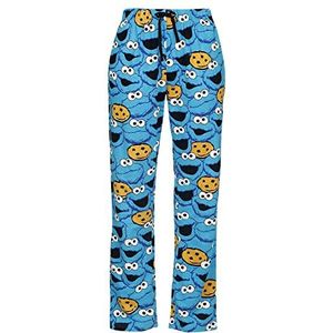 Sesame Street Krümelmonster - Face Pyjamabroek blauw XXL 100% katoen Animatie, Fan merch, TV-series