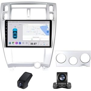 Carplay autoradio 2 Din geldt voor Hyundai Tucson 1 2004-2009 met Android Auto Bluetooth 9inch touchscreen autoradio met FM-radio/RDS DSP GPS stuurwielbediening+achteruitrijcamera(C20)