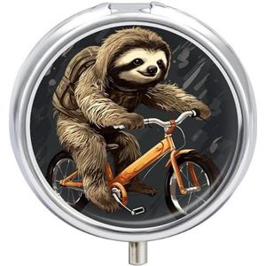 Draagbare Pillendoos Pil Case Fietsen Luiaard Reizen Pillendoos Kleine Pil Case Dagelijkse Pil Container Pil Organizer Pocket Geneeskunde Doos Leuke Pil Case